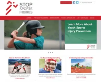 Stopsportsinjuries.org(STOP Sports Injuries) Screenshot