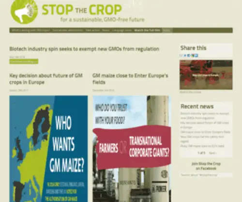 Stopthecrop.org(Stop the Crop) Screenshot