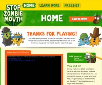 Stopzombiemouth.com(Stop Zombie Mouth) Screenshot