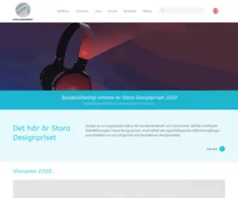 Storadesignpriset.se(Stora Designpriset prisar konsekvent designarbete) Screenshot