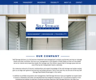 Storageadvisors.com(Self Storage Advisors) Screenshot