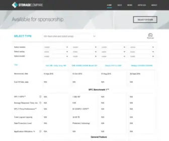 Storagecompare.org(Comparison of storage systems) Screenshot