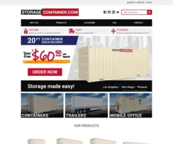 Storagecontainer.com(Rent & Buy Steel Shipping Containers) Screenshot