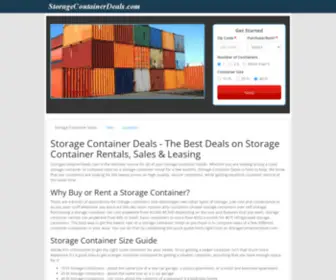 Storagecontainerdeals.com(Storage Container Deals) Screenshot