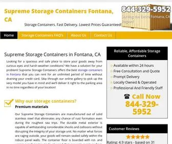 Storagecontainersfontanaca.com(Supreme Storage Containers Fontana) Screenshot