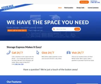 Storageexpress.com(Storage Units in Indiana) Screenshot