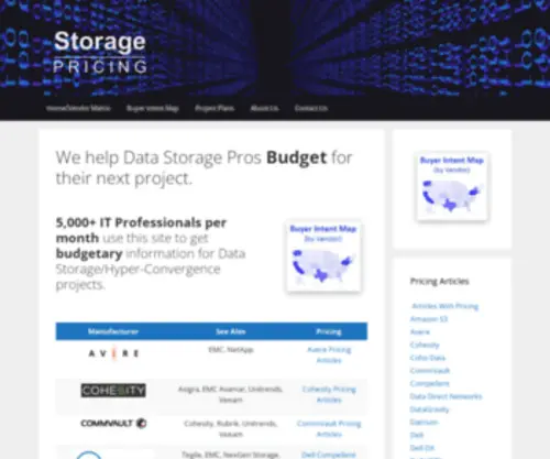 Storagepricing.org(Storagepricing) Screenshot