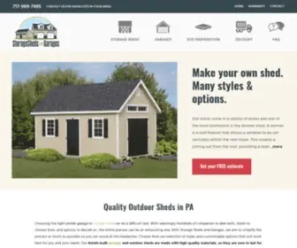 Storageshedsandgarages.com(Outdoor Sheds in PA) Screenshot