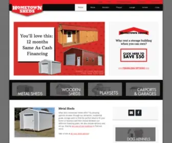 Storageshedsnc.com(Hometown Sheds) Screenshot