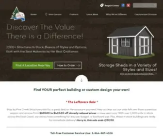 Storageshedspa.com(Find YOUR perfect building or custom design your own) Screenshot