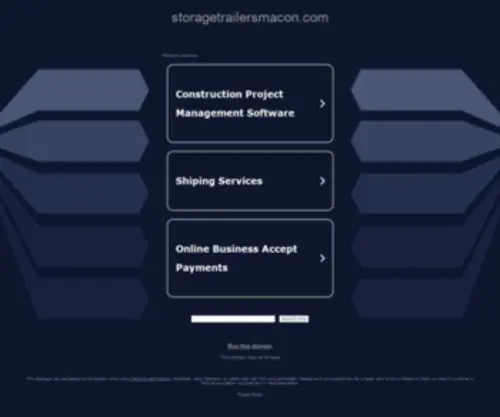 Storagetrailersmacon.com(Mobile Space) Screenshot