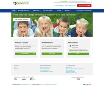 Store-A-Tooth.com(Dental Stem Cell Banking) Screenshot