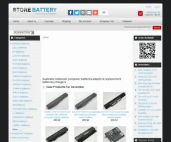 Storebattery.com.au(Australia notebook computer batteries and adapters) Screenshot