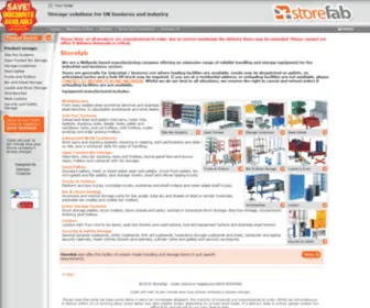 Storefab.co.uk(UK handling and storage equipment manufacturers) Screenshot