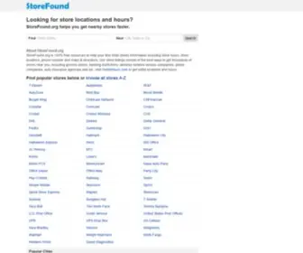 Storefound.org(Find Nearby Store Locations and Hours) Screenshot