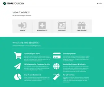 Storefoundry.com(Online Storefront Made Easy) Screenshot