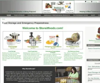 Storeitfoods.com(Food storage) Screenshot