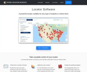 Storelocatorwidgets.com(Store Locator Software) Screenshot