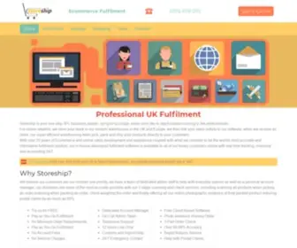 Storeship.co.uk(Storeship Ecommerce Fulfilment Services UK fulfilment centre) Screenshot