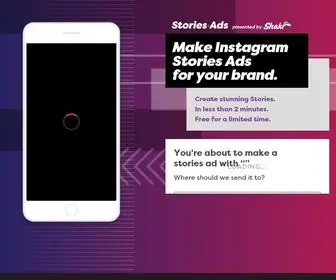 Storiesads.com(Make Instagram Stories Ads) Screenshot