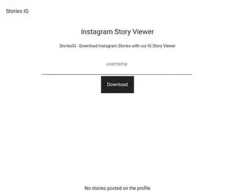 Storiesig.org(Instagram story viewer) Screenshot