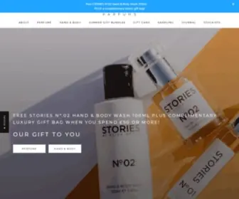 Storiesparfums.com(A luxury fragrance range) Screenshot