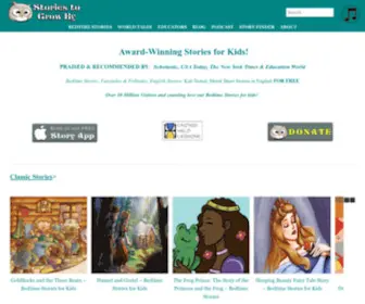 Storiestogrowby.com(Free Online Stories for Kids) Screenshot