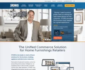 Storis.com(Retail Software Solutions for the Home Furnishings Industry) Screenshot