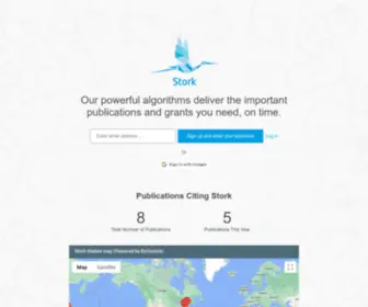 Storkapp.me(Powerful algorithms for publication tracking) Screenshot