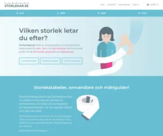 Storlekar.se(Storleksguide för kläder & skor) Screenshot
