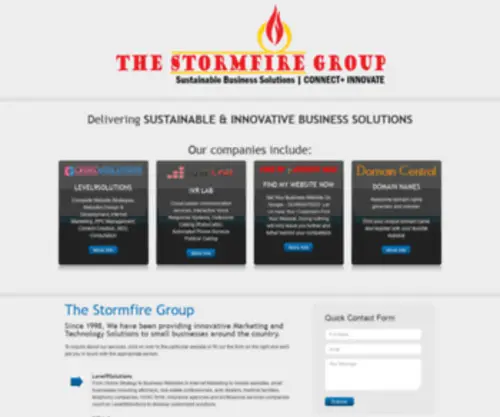 Stormfire.com(Sustainable Business Solutions) Screenshot