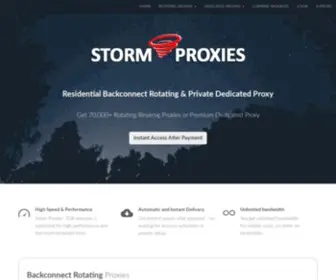 Stormproxies.com(Buy reverse backconnect rotating and private dedicated proxy service) Screenshot