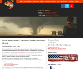 Stormsafeshelters.com(Storm Shelters in Oklahoma) Screenshot