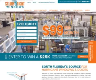 Stormtightwindows.com(Hurricane Window Company) Screenshot