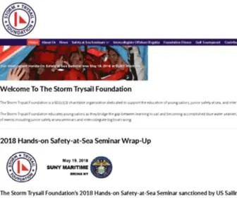 Stormtrysailfoundation.org(Promoting safe blue water racing and passage making for all sailors) Screenshot