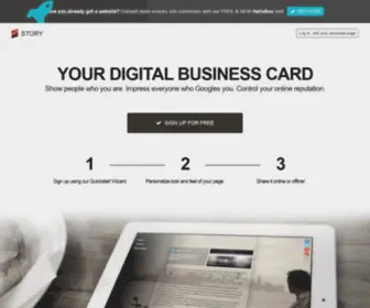 Storyapp.me(Build a beautiful Digital Business Cards) Screenshot