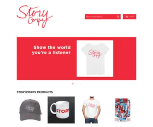 StorycorpsStore.com(StoryCorps Store) Screenshot