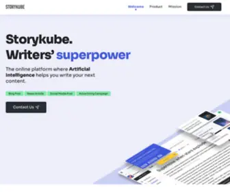 Storykube.com(Writers) Screenshot