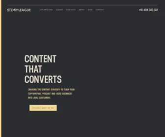 Storyleague.com.au(Learn how to create content) Screenshot
