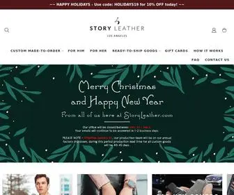 Storyleather.com(Custom Handcrafted Premium Genuine Leather Goods) Screenshot