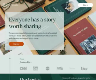 Storyworth.com(Everyone has a story worth sharing) Screenshot