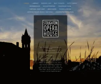 Stoughtonoperahouse.com(Stoughton Opera House) Screenshot