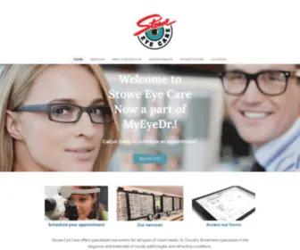 Stowe-Eyecare.com(Stowe Eyecare) Screenshot