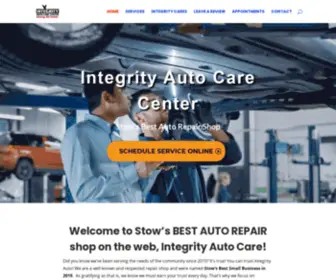 Stowintegrityauto.com(Integrity Auto Care Stow's Best Auto Repair Shop) Screenshot