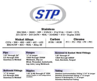 STP-PVF.com(Carbon, chrome, stainless and nickel alloy products) Screenshot