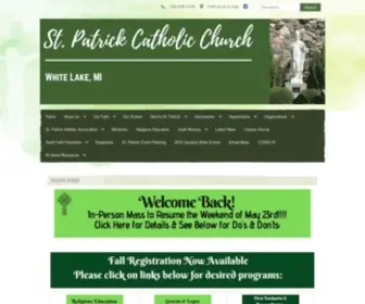 Stpatrickwhitelake.org(St. Patrick Catholic Church) Screenshot