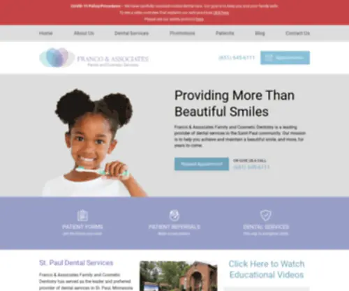 Stpaulsmiles.com(Dentist in St) Screenshot