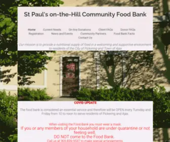 Stpaulsonthehillfoodbank.ca(Food Bank) Screenshot