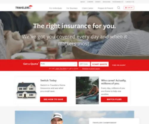 Stpaultravelers.com(Business and Personal Insurance Solutions) Screenshot