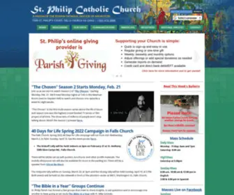STphilipsparish.com(Saint Philip the Apostle Catholic Church) Screenshot